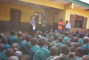 Hannah, on her DTS outreach in Sierra Leone, teaching at an orphanage. 2013. 
